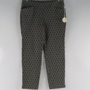 Spartina 449 NWT Women's Black/White City Market Cross Stitch MAREN Pants, XXL